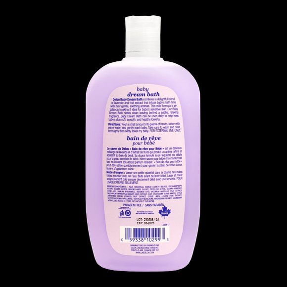 Baby Dream Bath Lavender Scent by Delon - Made In Canada - Picture 2 of 2